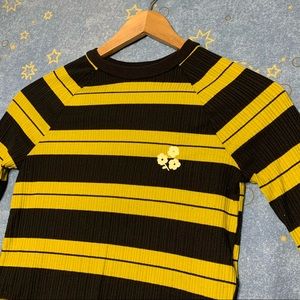 Urban Outfitters Striped Flower Top